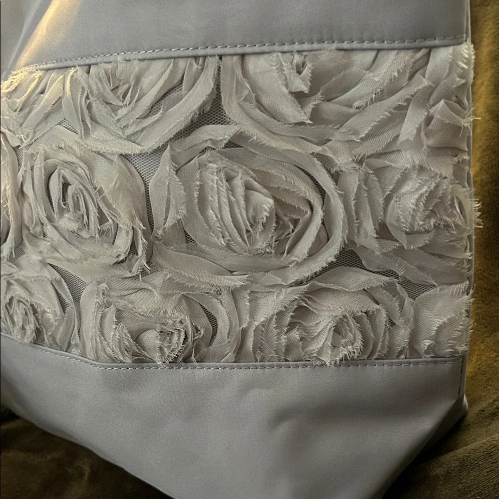 NWT Floral Gray Lavender Tote Bag